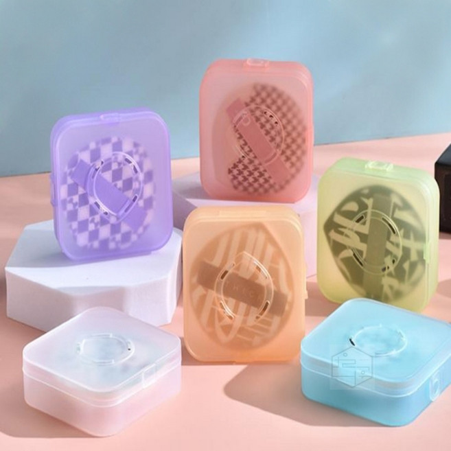 THE한량몰 메이크업퍼프휴대용케이스 뷰티블렌더보관함 화장스펀지케이스 위생보관용 화장소품수납함