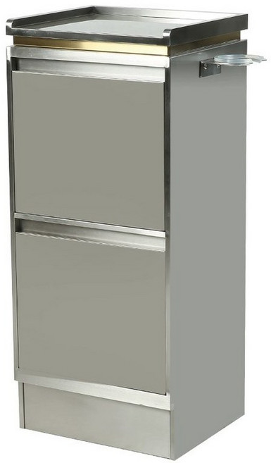 수납함 스텐수납장 트롤리 카트 정리대 스테인레스 이발소 선반 웨건, 1개, 단면 테두리 2서랍 35x30x80cm