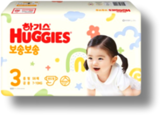 하기스 2020 보송보송 기저귀 대형 4단계(10~14kg) 밴드형 남여공용, 중형(M), 56매
