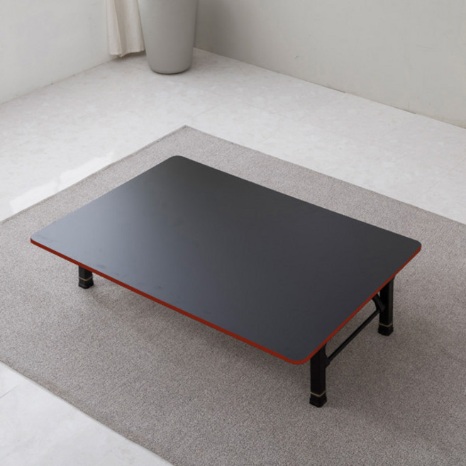 이반가구 1인~6인 접이식 5단쌍다리테이블 높이조절 좌식 밥상 교자상 집들이상 손님상 다용도 박세리 식탁 미우새 김준호, 1200x800, 블랙(레드테두리), 쌍다리5단블랙