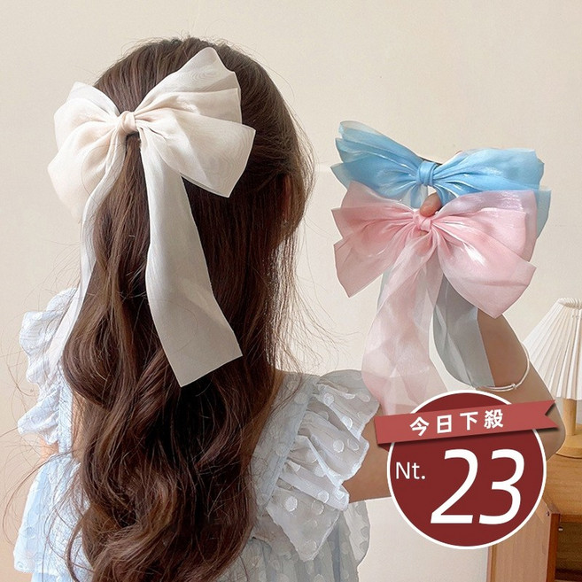 韓版大飄帶蝴蝶結髮夾