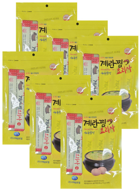 서해 계란찜 요리사 새우액젓 80g (10g x 8개) 누구나 쉽고 간편하게 조미료, 6개