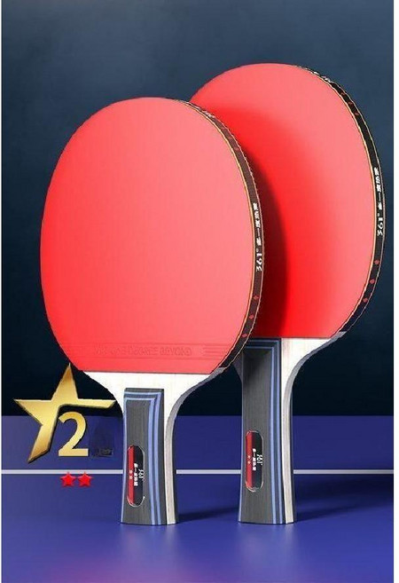 탁구라켓 탁구채 세트 공 포함 초보 입문용 가정용 실내 운동 스포츠 용품, 2성 롱/숏 비트+공3+라켓