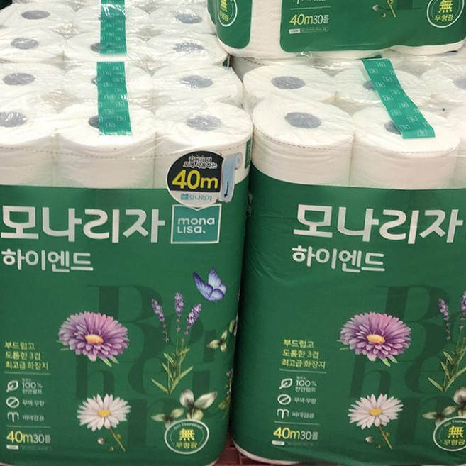 모나리자 하이엔드 3겹 화장지, 30롤, 2개