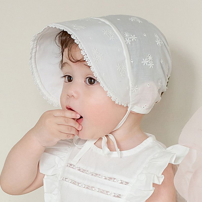 해피프린스 헬라 레이스 아기 보넷