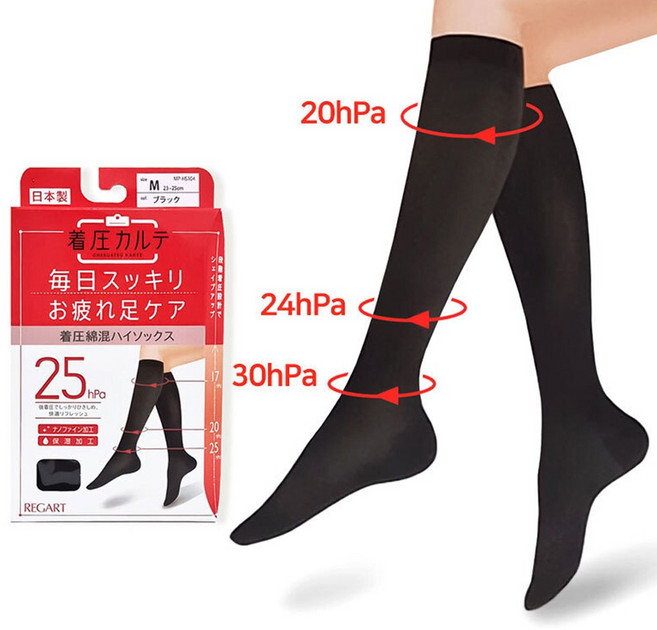 일본 레가트 압박스타킹 착압양말 종아리붓기완화 다리압박 하이삭스