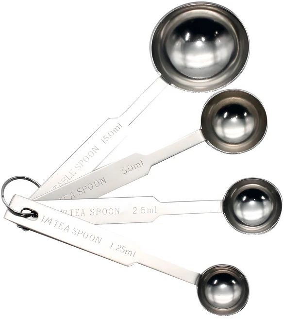 이홈베이킹 스텐 계량 스푼 4종 세트, 1개 - 쿠팡