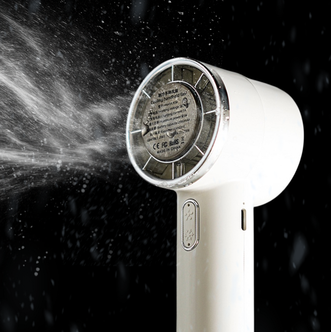 [냉각패널 5단] 편한생활연구소 냉방병주의 휴대용 손선풍기, 클린화이트