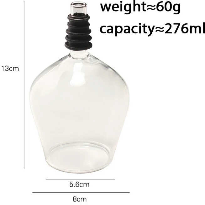 와인 병 유리 토퍼는 직접 마시고 크리스탈 투명 샷 컵 코르크가 있는 디켄터, 01 270ml, 01 270ml-410ml