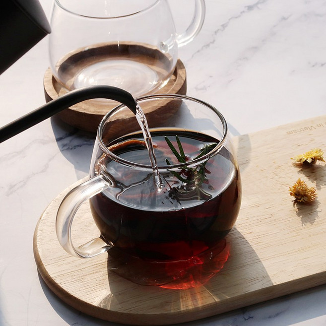 스페리컬 내열유리컵 찻잔 CM 340ml, 6개, 투명