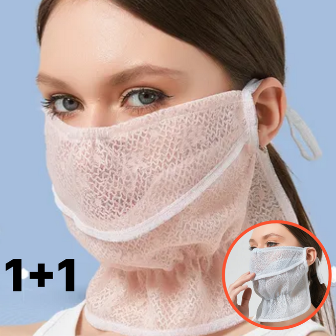 나나스윗 1+1 여성 망사 레이스 마스크 스카프 구멍 뚤림