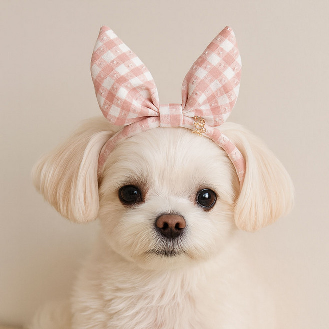 하니펫 반려동물 악세사리 머리핀 머리띠 빗살핀, 1개, 핑크