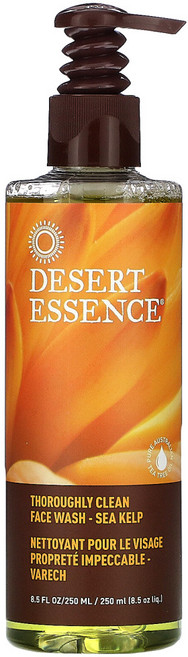 Desert Essence 완전하게 깨끗한 페이스 와시 해조류 8.5 fl oz (250 ml) 2팩, 250ml