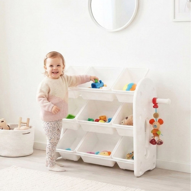 미루 야무진 장난감정리함 - 시리즈, 미루 야무진 3단 와이드 베이직 -화이트, 1개
