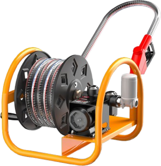 모션펌프 이동식 자동 주유기 펌프 급유 기름 드럼통 전기 트럭 화물차, 12v, 380w, 강철 와이어 호스