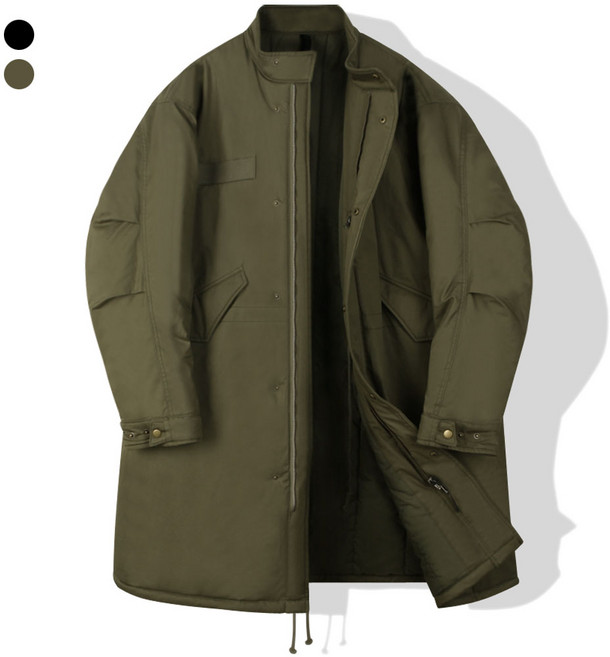 남자 야상점퍼 겨울 오버핏 빅사이즈 패딩 m65 피쉬테일 패딩야상 개파카 롱 남성 겨울점퍼