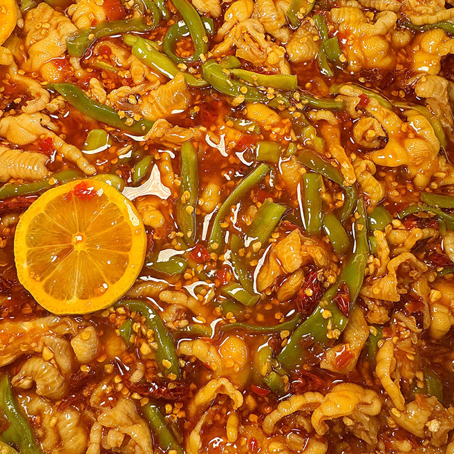 마라레몬무뼈닭발 500g 오리지널 정통사천식 레몬닭발궁채무침 새콤달콤매콤 얼얼한 맛 ningmengjizhua, 1개