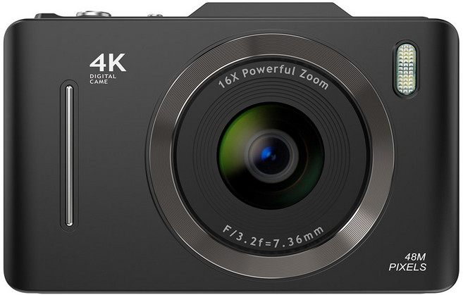 4K數位錄影相機 16倍變焦 4800萬畫素, H16黑色