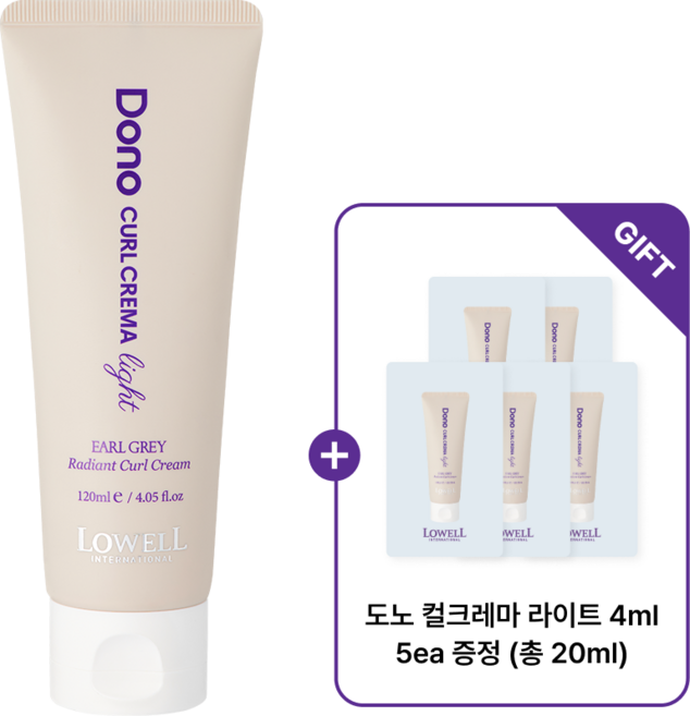 [로웰] 도노 컬 크레마 라이트 120ml + 20ml 증정, 1개, 140ml