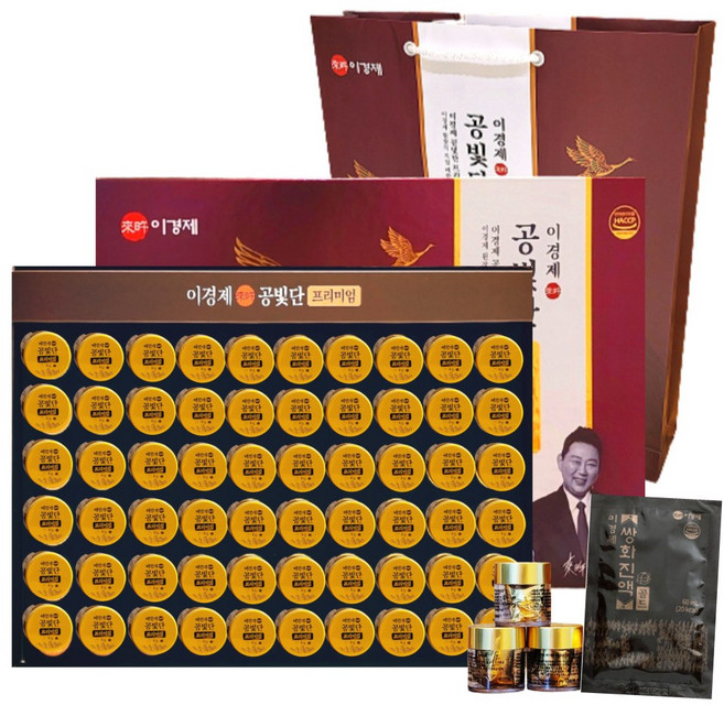 이경제 침향 홍삼 녹용 공빛단 공녹환 프리미엄 60환(2개월분) + 쇼핑백 공진 침향환 뉴질랜드 녹용 28가지 전통원료 배합 (보자기포함) 1개, 1박스, 300g