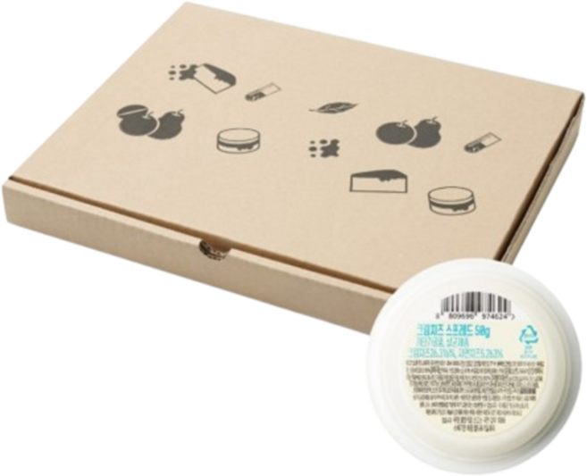 선인 크림치즈 스프레드 포션 1박스 12개입, 50g, 12개