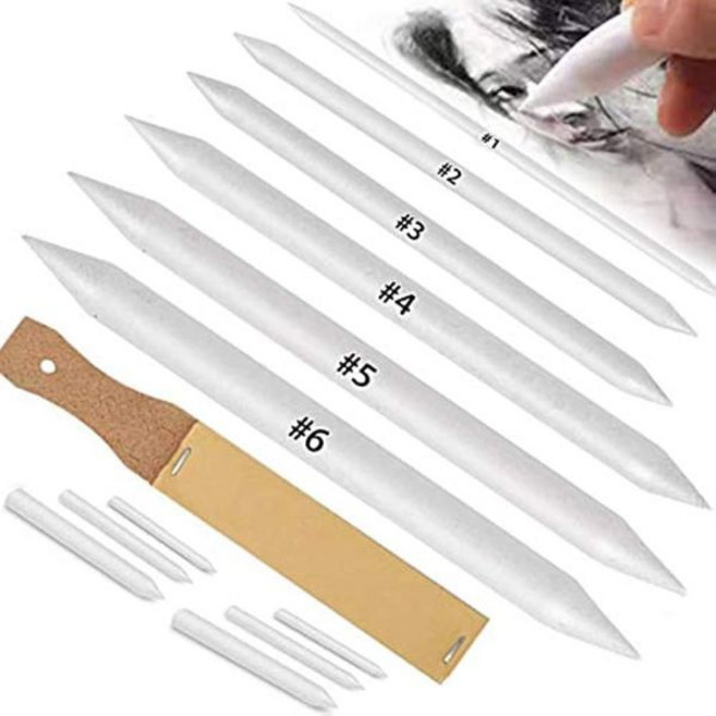 43개 세트 블렌딩 스텀프와 토틸리온 종이 예술 블렌더 스케치 드로잉 도구 지우개 스크래퍼 문지르기 스펀지 반죽 사포 연마기 3071017, 13개