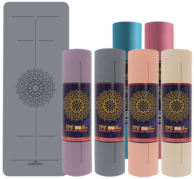 고무나라 TPE 8mm 요가매트 센터라인PRO+, TPE/8mm/센터라인 PRO+/라일락퍼플/
