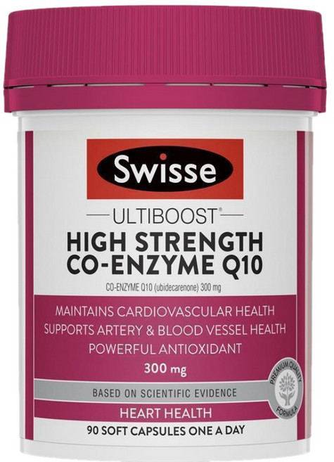 호주 정품 직구 스위스 고강도 고함량 코엔자임 Q10 코큐텐 영양제 300mg 90 캡슐, 1개, 90정