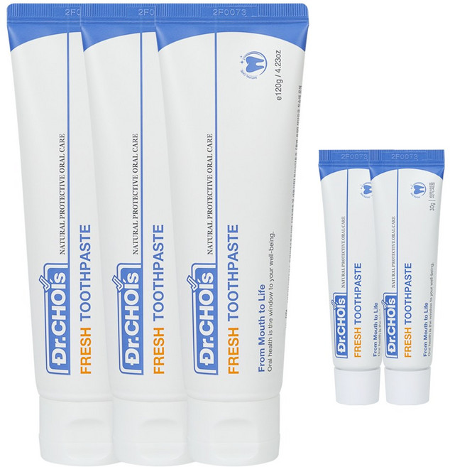 닥터초이스 좋은치약 프레쉬 120g x 3p + 프레쉬 여행용 30g x 2p 세트, 1세트