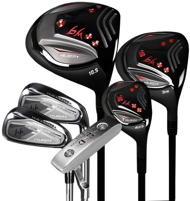 지브이투어 벨로시티 BM 13PCS 남성 BM 클럽세트 스틸 블랙, R, 13도