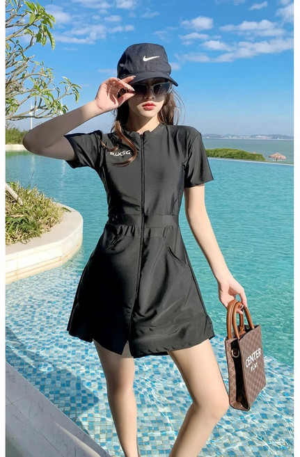 梨卡 大尺碼泳裝 連身款多件式泳衣 適合55-100公斤, 【CR928】體重60-75KG