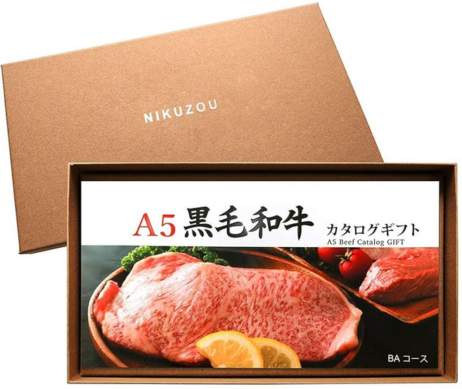 고기증 두 선택할 수 있다 카탈로그 선물 고기 미식 A5 검은 머리 와규 20000엔 BA2 코스 차 결혼 축하 내축, 1개