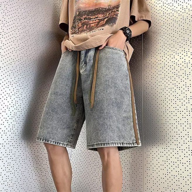 Zoovit 남자 여름 청반바지 컴포트 빅사이즈 반바지