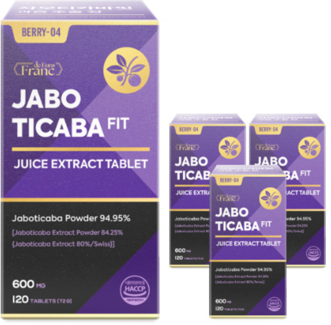 [정품] 자보티카바핏 스위스산 자보티카바 식약청인증 해썹, 4개, 120정