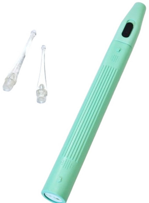 실내용 조명 귀청소기 팁포함 17cm 단품 홈케어 무선 LED 귀이개 초록, 1개