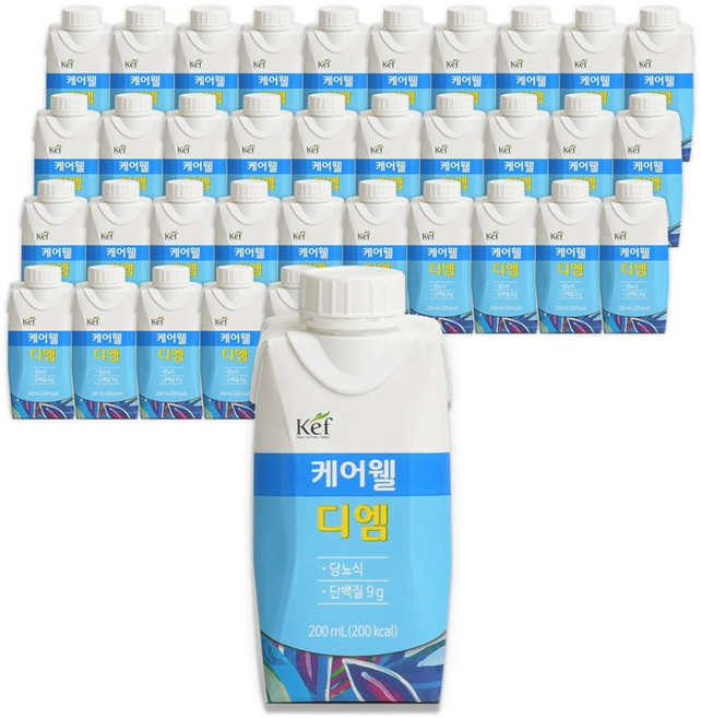 케어웰 디엠 팩(당뇨식), 200ml, 36개