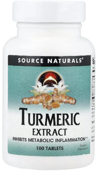 소스내추럴스 강황 터메릭 튜메릭 추출물 커큐미노이드 Turmeric Extract 100정, 1개 - 쿠팡