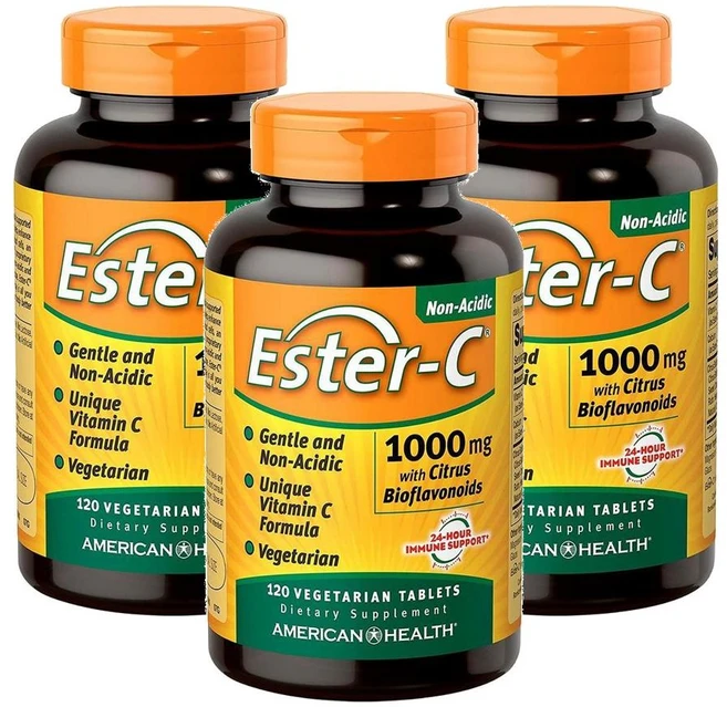 American Health 아메리칸 헬스 에스터-C 1000mg 비타민 C 120정, 3개 - 쿠팡