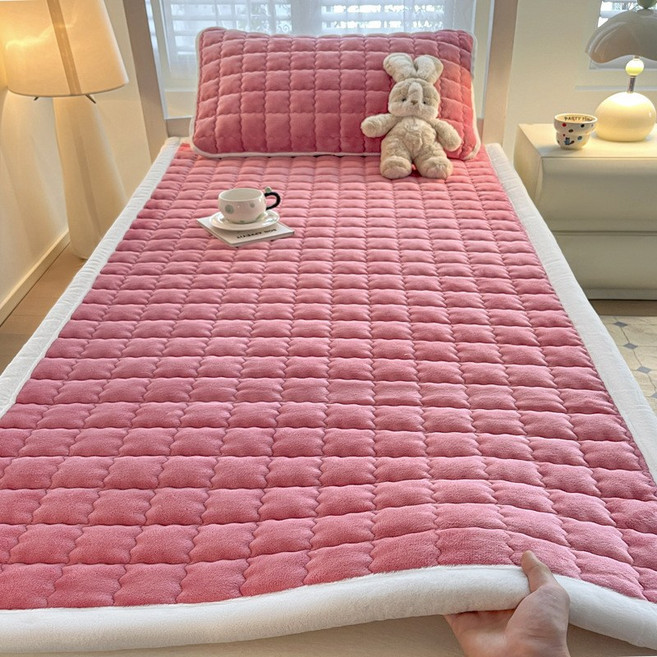 KDNC 기모 학생 기숙사 1인용 매트리스, 핑크