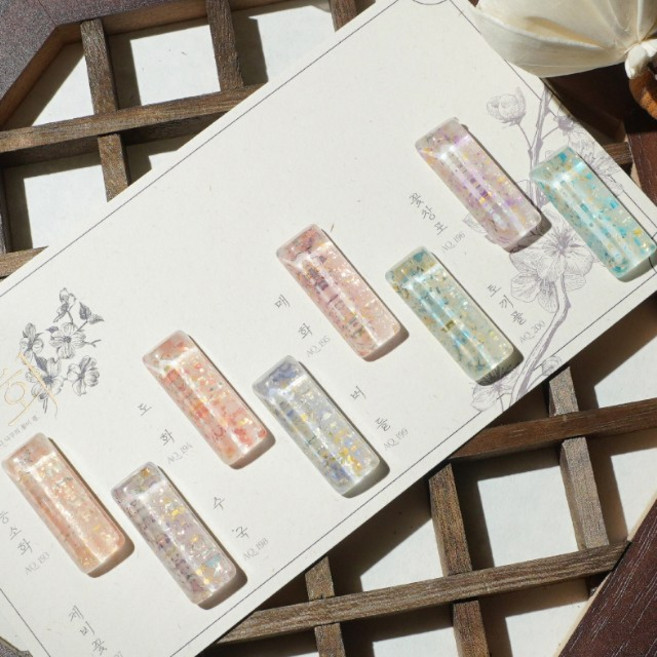 디젤 오로라퀸 개화 글리터젤 8종세트, 1개