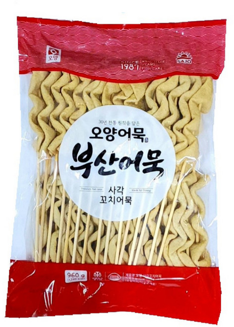 사조오양 부산어묵 사각꼬치 어묵 960g(32g x 30개), 1개, 960g