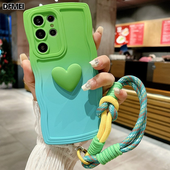 DFMEI 適用三星S25ultra手機殼a17愛心s26掛繩A57高級感S23fe液態A15a26