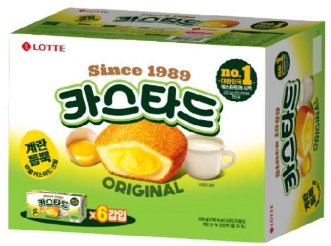 롯데 카스타드 오리지날, 828g, 2개