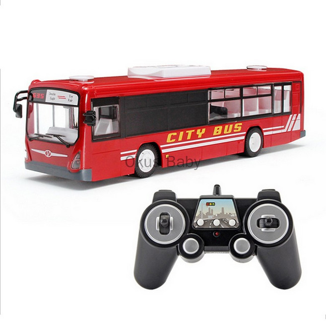소년을위한 더블 E 6Ch Rc 자동차 장난감 사운드 라이트와 원격 제어 버스 오픈 어린이 선물 2.4G 전기 모, 01 Red