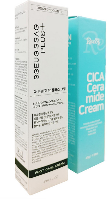 더 위드 쓱싹 + 시카 크림 1세트 피부진정 피부관리 미백 주름 손발톱 진균 케어, 1개