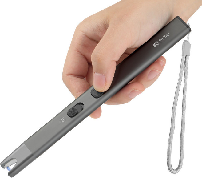 ProTap KC인증 USB 충전식 플라즈마 라이터 캠핑 주방 용품, 블랙, 1개