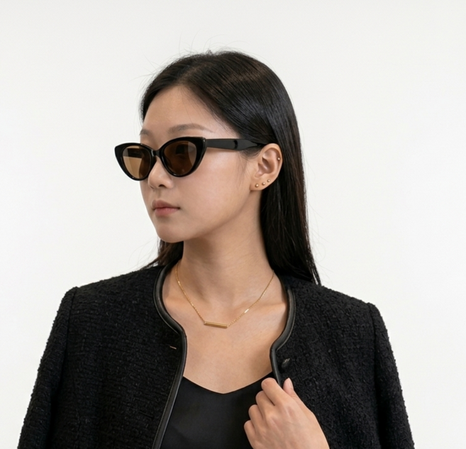 오브프레임 캣아이 틴트 선글라스 편광 자외선차단