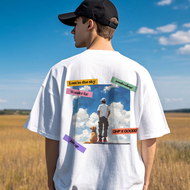 OHPxGOODD4 b헤븐 오버핏 반팔티 (~4XL)