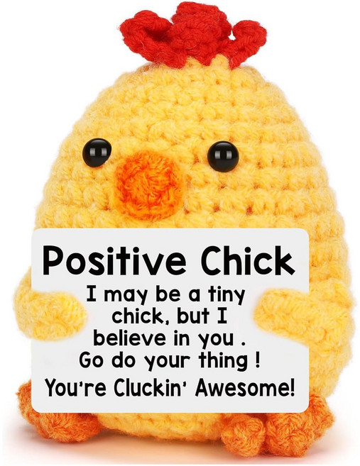 뜨개질 손뜨개 인형 완전 귀여워 동물인형 만화 인형 친구의 마음을 선물로 드립니다, 병아리