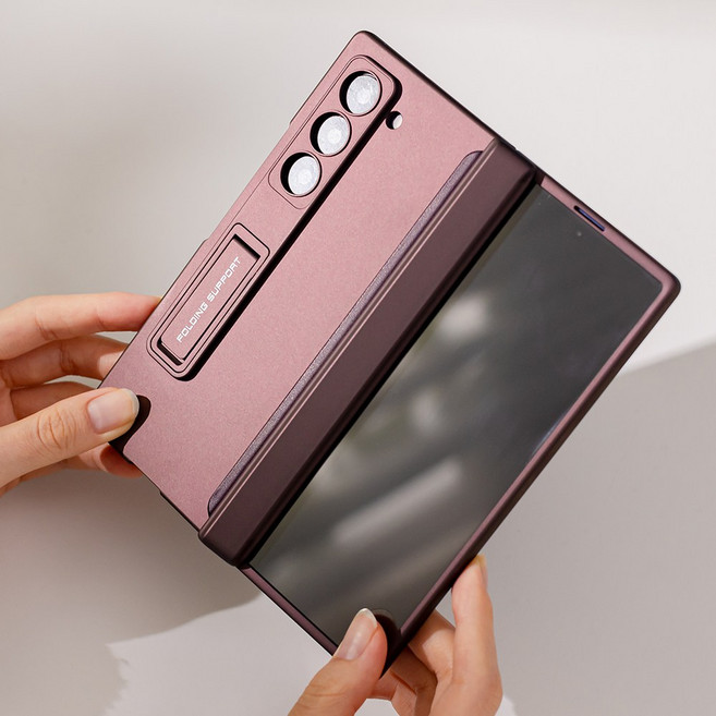 슈퍼쉘 강화유리 힌지 보호 스탠드 자석 케이스